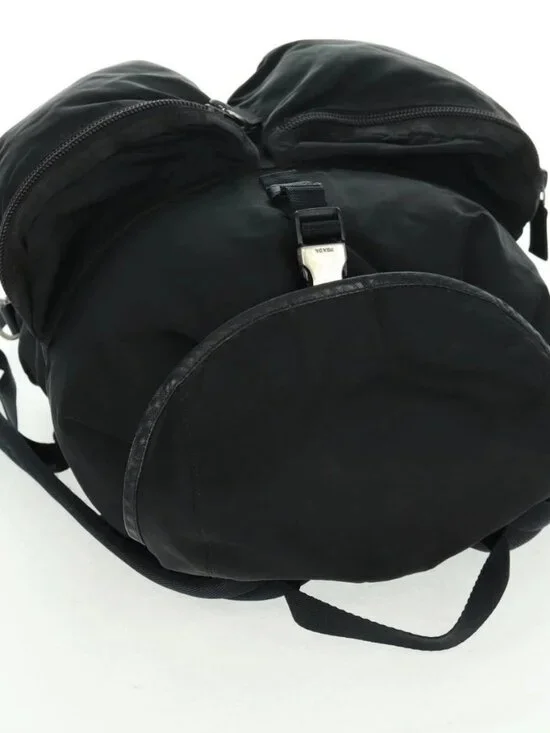 PRADA Backpack Nylon Black Silver Auth bs31873 - Picture 7 of 16